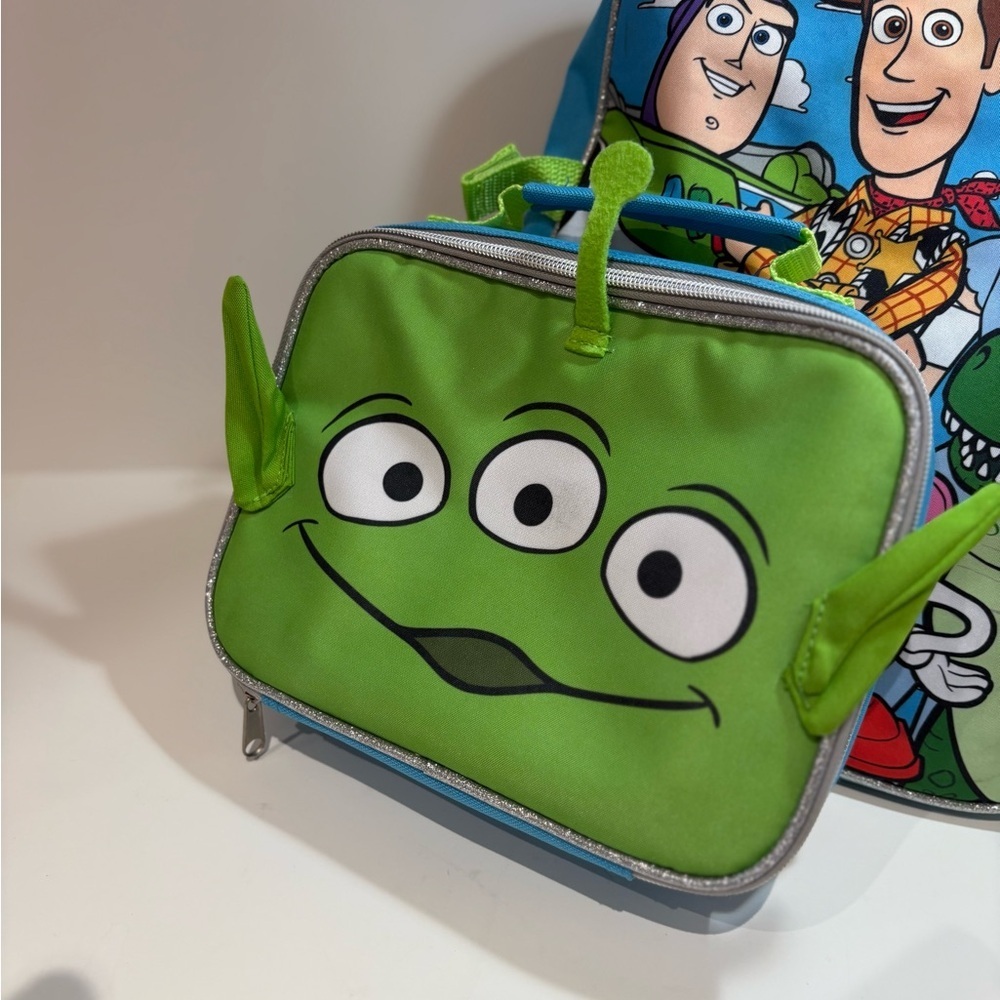 Disney Pixar Toy Story Alien Backpack Lunch Bag Set Kids School Bag - Picture 3 of 9